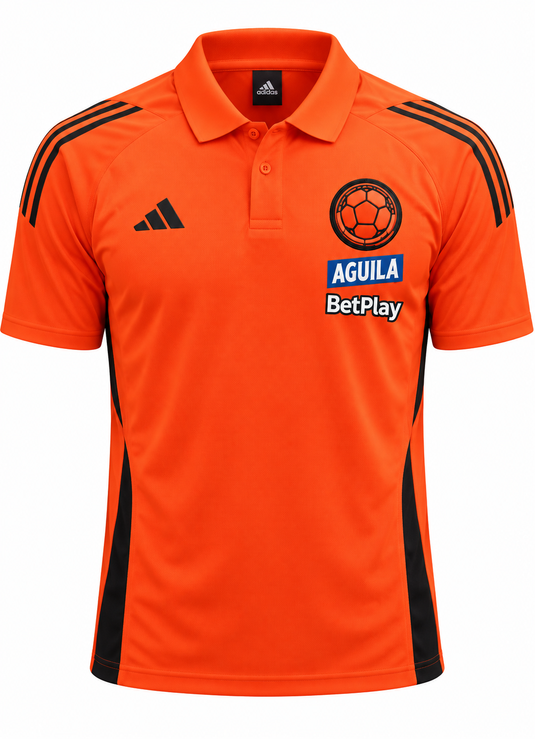 Camiseta Polo Selección Colombia, foto de estudio en fondo blanco