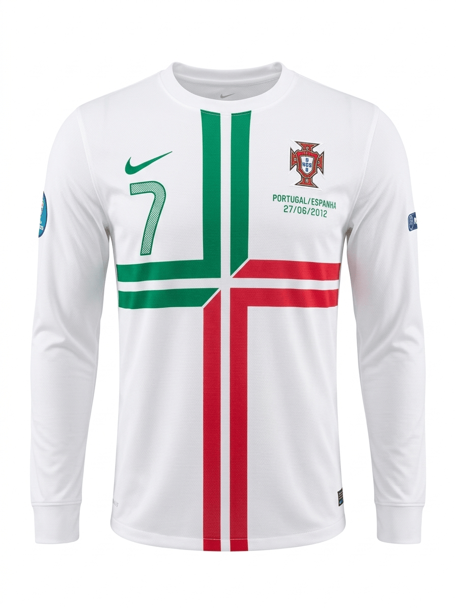 Camiseta Portugal Visitante Retro 2012 Blanca Versión Jugador y Fan - Calidad 1:1 | Velocity Savage