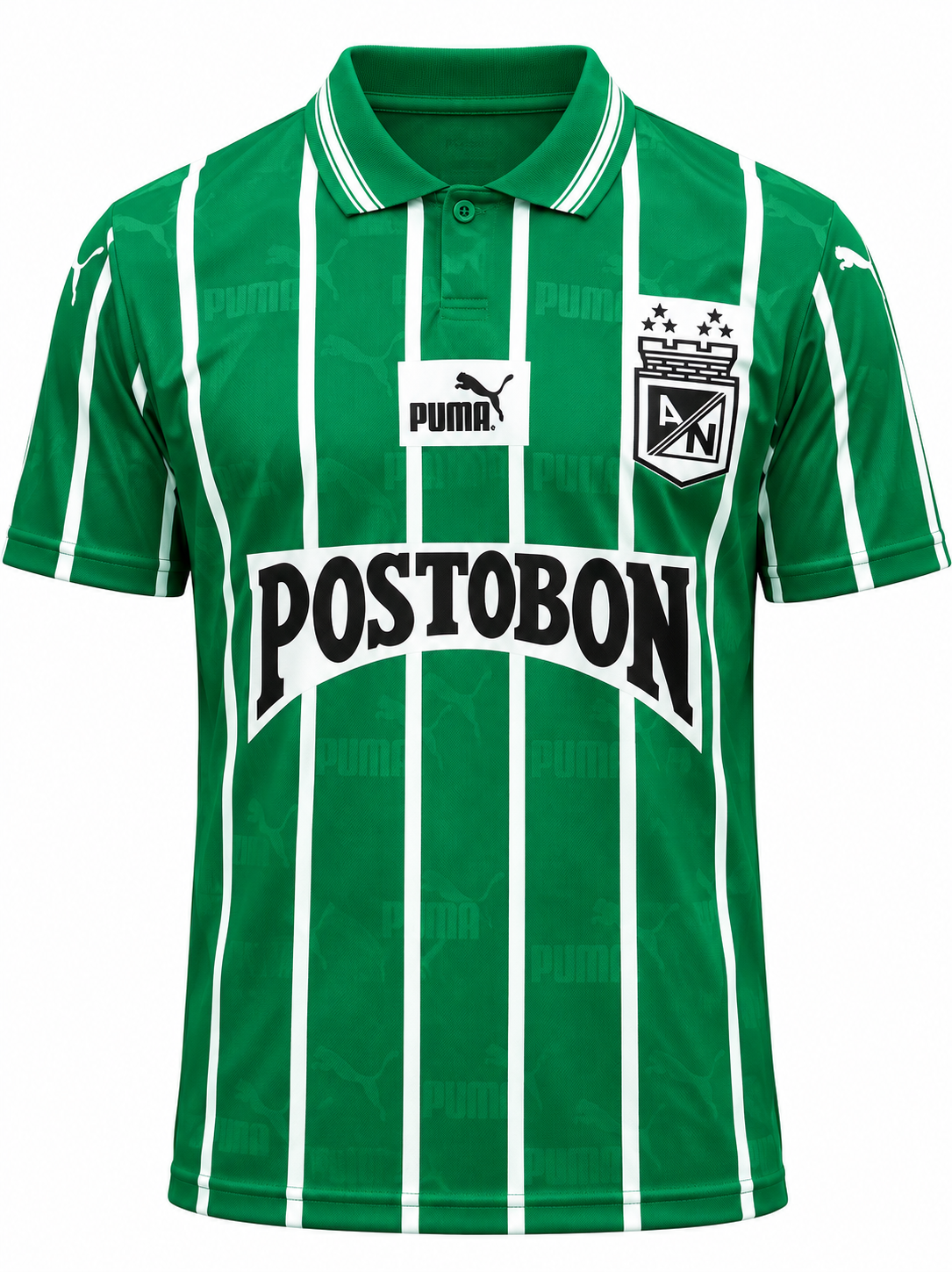 Camiseta Retro Atlético Nacional 1999, foto de estudio en fondo blanco