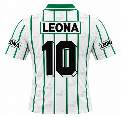Back of the Atlético Nacional retro jersey with Leona and the black 10 printed