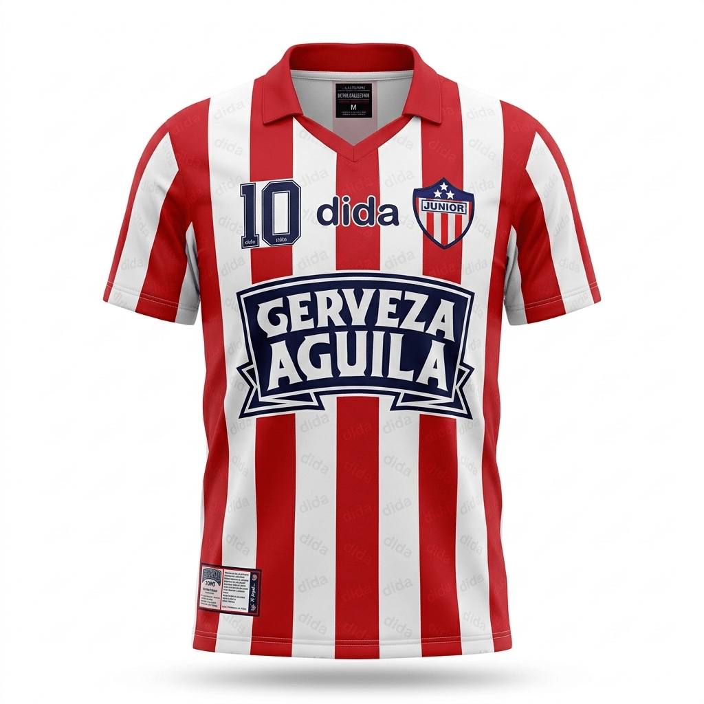 Camiseta Retro Junior Dida Local 1995 Pibe Valderrama Versión Jugador y Fan - Calidad 1:1 | Velocity Savage