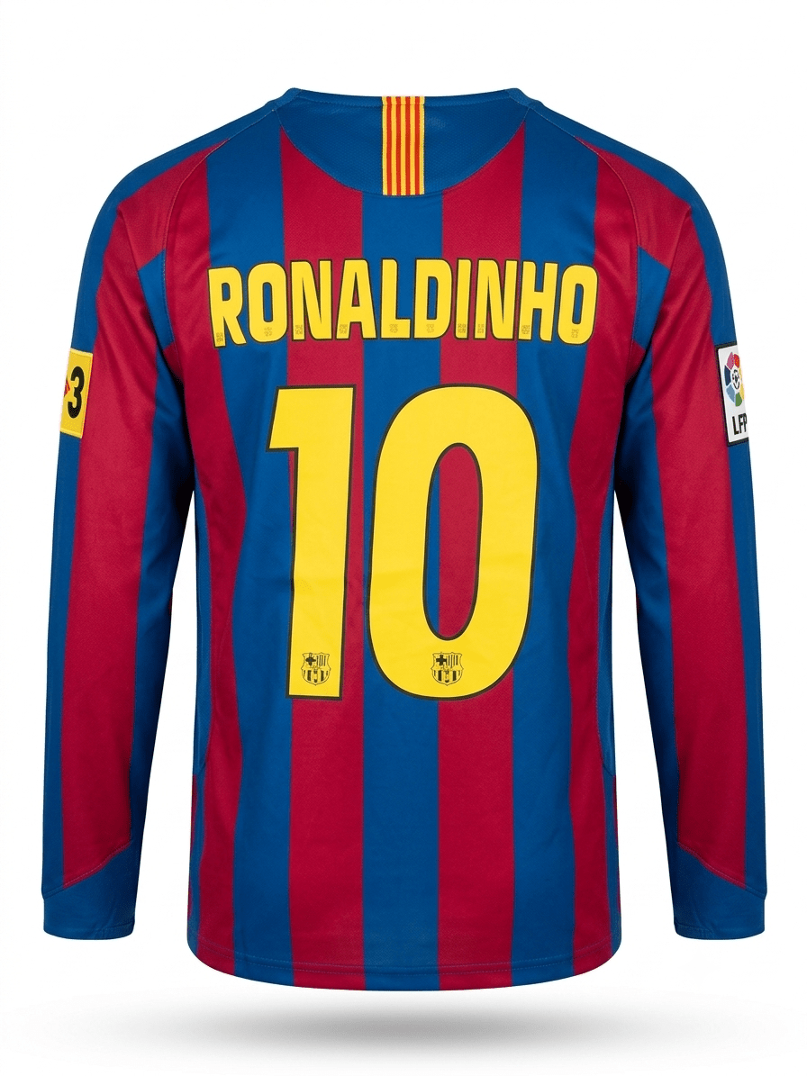 Camiseta Retro Ronaldinho Barcelona 2006 Calidad 1:1 Velocity Savage