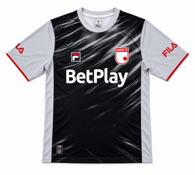 Camiseta Santa Fe Entrenamiento 2026 FILA negra y gris