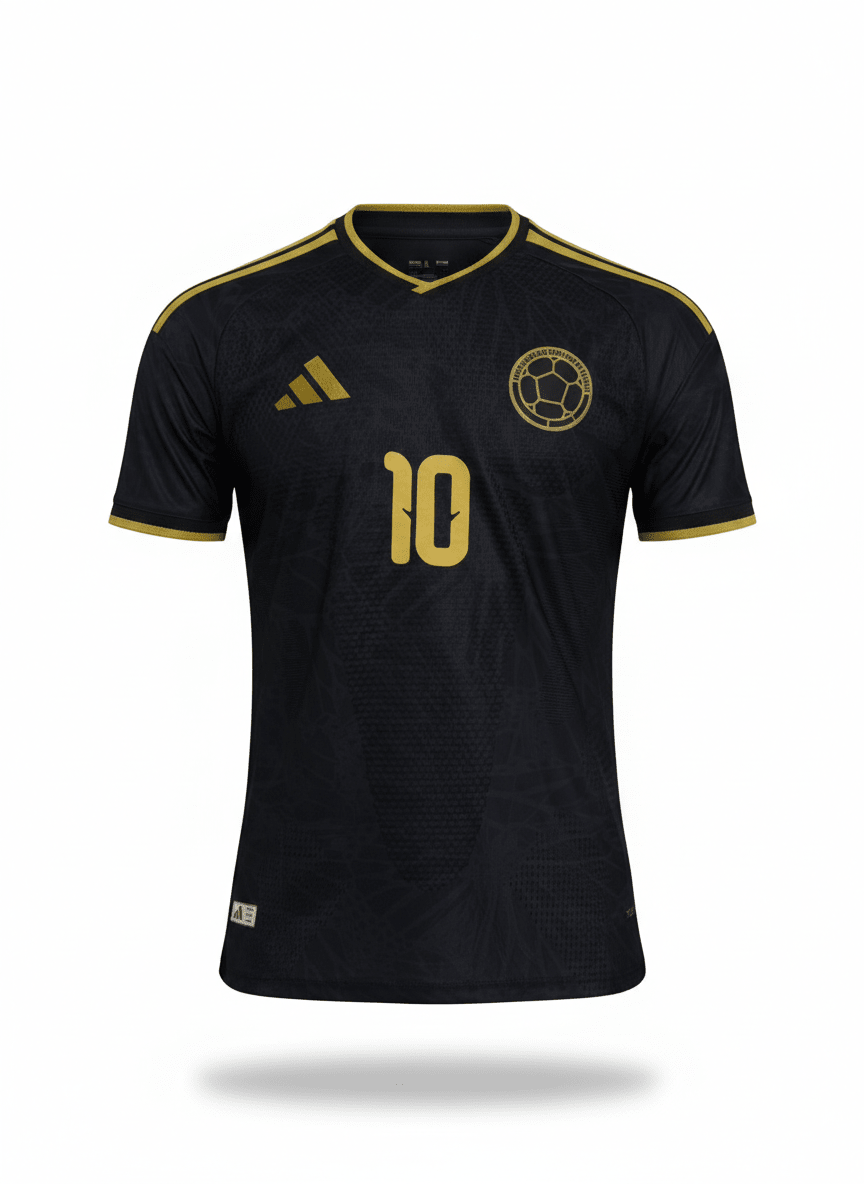 Camiseta Selección Colombia 2026 Tipo Fan Negra | Velocity Savage