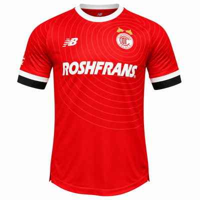 camiseta Toluca 2026 con escudo y logos termosellados