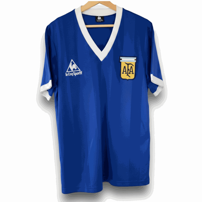 Camiseta Visitante Argentina 1986 Azul