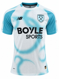 camiseta tercera West Ham 26-27 con escudo y logos termosellados