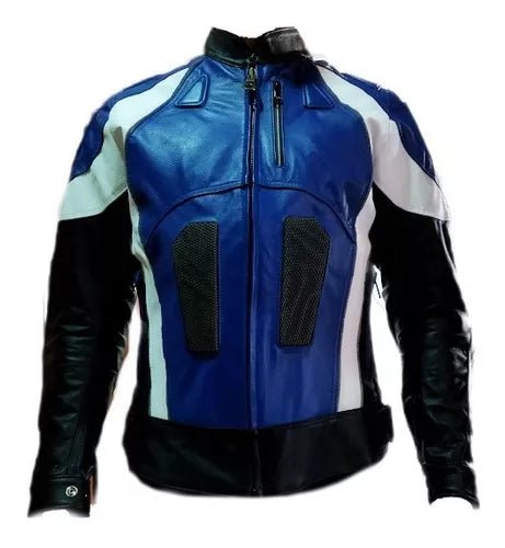 Chaqueta 100% Cuero Protección Reflectiva - Velocity Savage