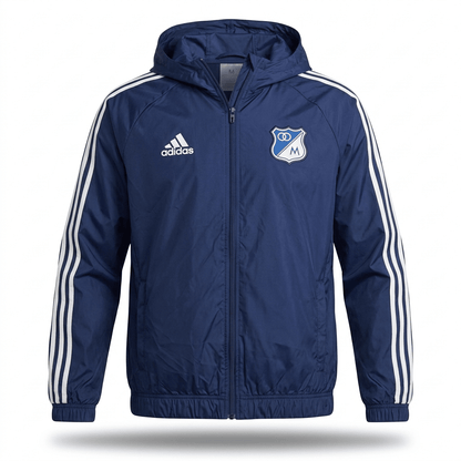 Chaqueta Cortavientos Millonarios Versión Jugador y Fan - Calidad 1:1 | Velocity Savage