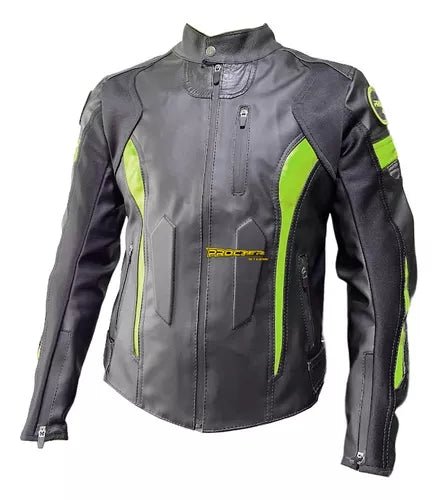 Chaqueta de Cuero con Protección Reflectiva - Velocity Savage