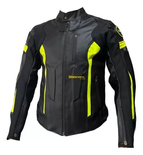 Chaqueta de Cuero con Protección Reflectiva - Velocity Savage