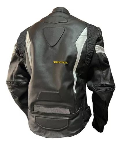 Chaqueta de Cuero con Protección Reflectiva - Velocity Savage