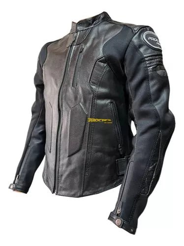 Chaqueta de Cuero con Protección Reflectiva - Velocity Savage