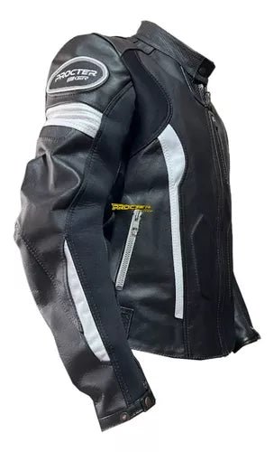 Chaqueta de Cuero con Protección Reflectiva - Velocity Savage