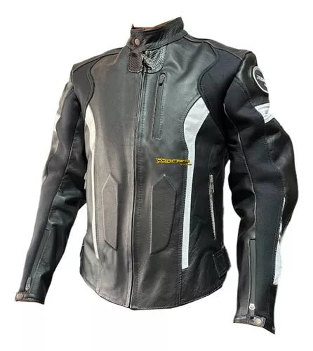 Chaqueta de Cuero con Protección Reflectiva - Velocity Savage