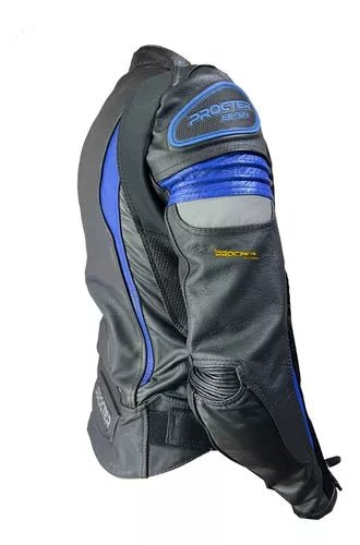 Chaqueta de Cuero con Protección Reflectiva - Velocity Savage