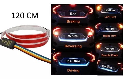 Cinta Luz Led Baúl Stop Reversa Direccionales 4 Colores Pro - Velocity Savage