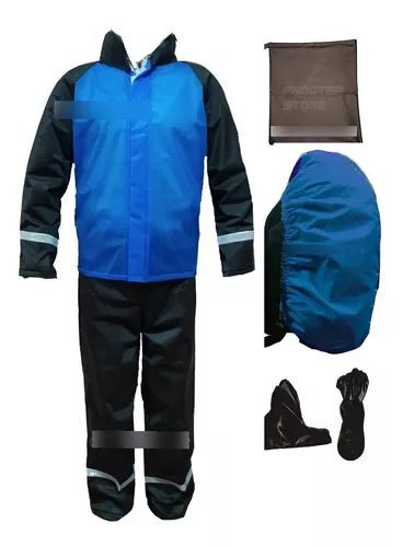 Combo Traje Impermeable 4 Piezas + Protector Maleta Reflecti - Velocity Savage