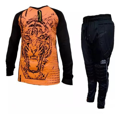 Conjunto Arquero Pantalon Y Buzo Acolchado Portero Uniforme - Velocity Savage