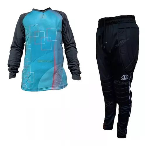 Conjunto Arquero Pantalon Y Buzo Acolchado Portero Uniforme - Velocity Savage