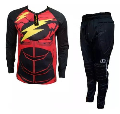 Conjunto Arquero Pantalon Y Buzo Acolchado Portero Uniforme - Velocity Savage