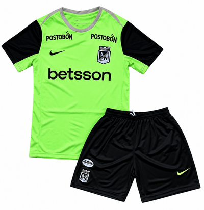 conjunto entrenamiento Atlético Nacional camiseta y pantaloneta termosellado