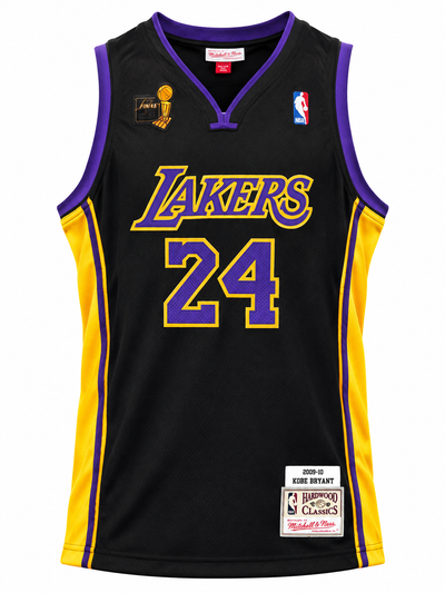 Regata preta do Los Angeles Lakers com o 24 de Kobe Bryant, sem mangas