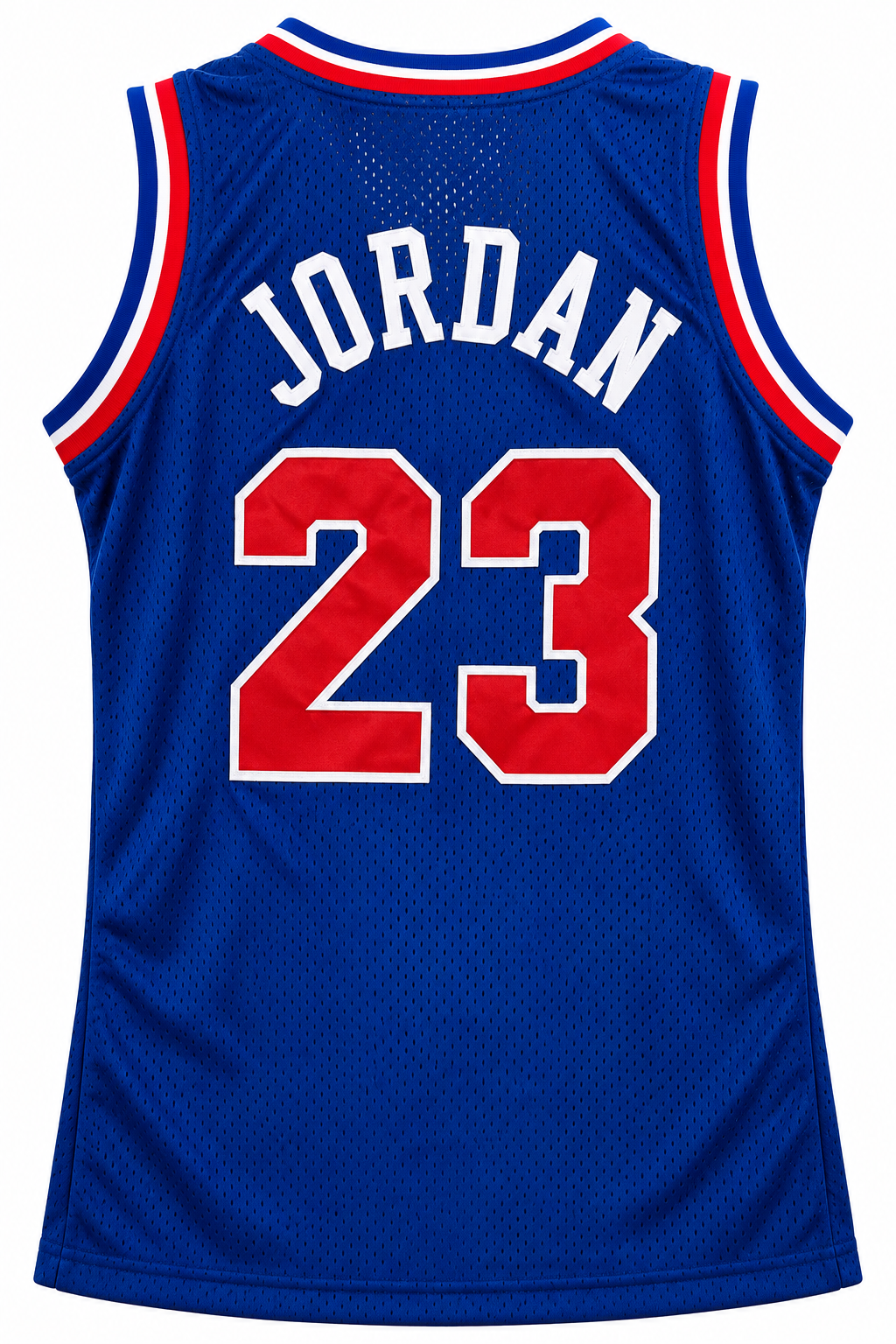 Costas da regata azul do All-Star 1993 com JORDAN e o 23