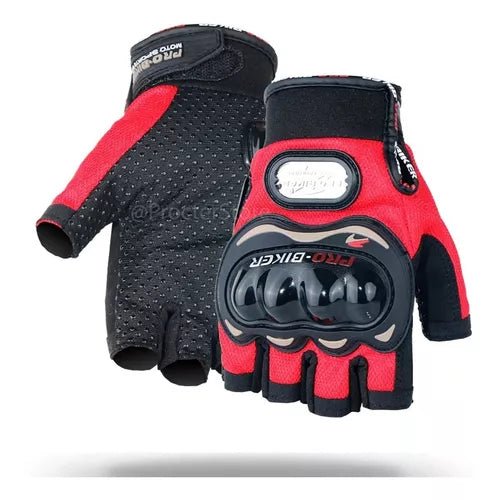 Guante Protección Nudillo Y Palma Ciclismo Moto Medio Dedo - Velocity Savage