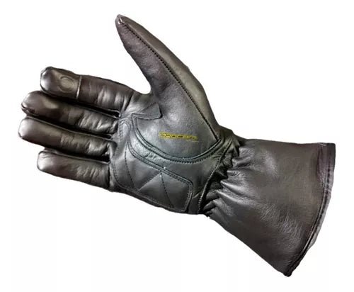 Guantes 100% Cuero Caña Larga Térmico Impermeable Café Racer - Velocity Savage