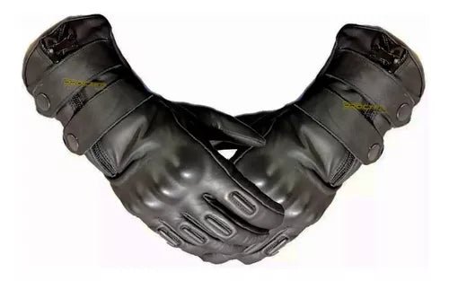 Guantes 100% Cuero Caña Larga Térmico Impermeable Café Racer - Velocity Savage