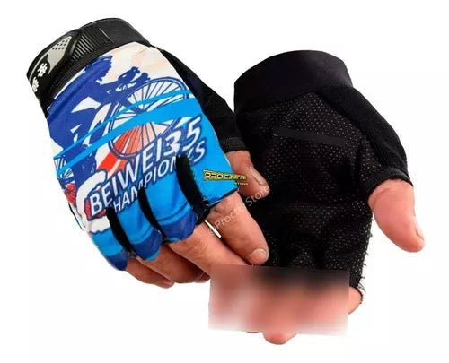 Guantes Cortos Medio Dedo Palma Antideslizante Ciclismo - Velocity Savage