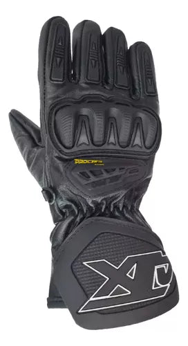 Guantes Cuero Caña Larga Con Limpiavisor - Velocity Savage