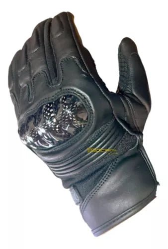 Guantes De Moto En Cuero Protecciones Carbono - Velocity Savage