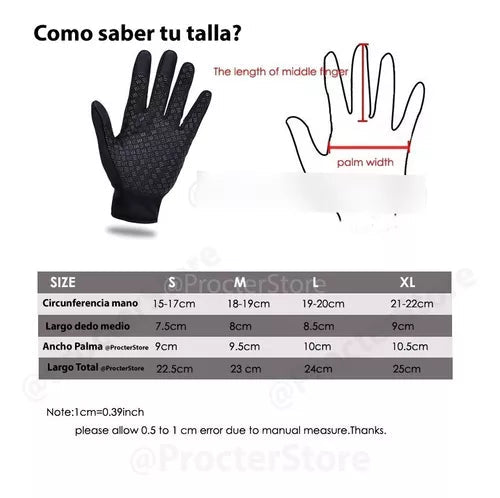 Guantes Moto Ciclismo Termicos Semi Impermeables Y Táctiles - Velocity Savage