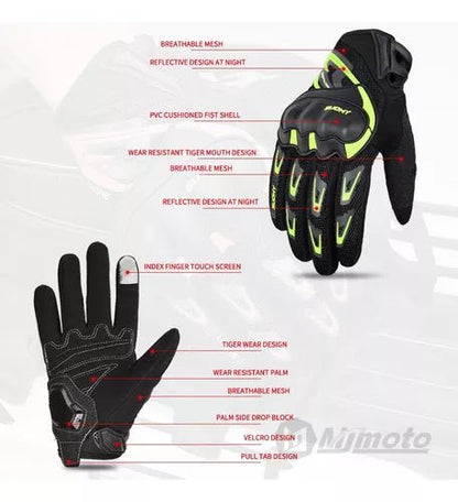 Guantes Moto Protección Palma Suomy Táctiles - Velocity Savage