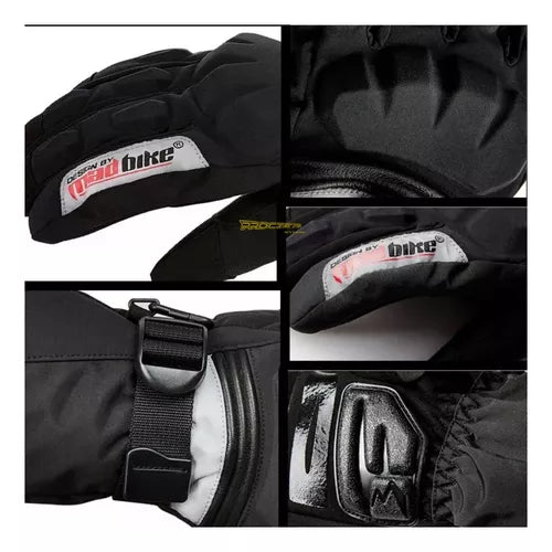 Guantes Moto Térmicos Impermeables Protección 100% Madbike - Velocity Savage