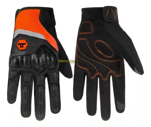 Guantes Para Moto Protección Cuero Y Microfibra Masontex - Velocity Savage