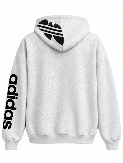 Hoodie gris Adidas Originals, espalda