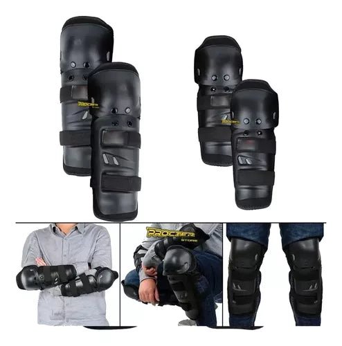 Kit Rodilleras Coderas Moto Proteccion Bici Deportes Procter - Velocity Savage