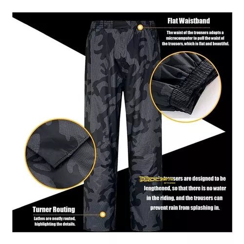 Pantalon Tipo Sudadera Camuflado Impermeable 100% Moto - Velocity Savage