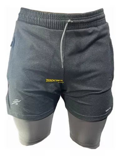 Pantaloneta Con Licra Interna Corta Gym Short Media Pierna - Velocity Savage