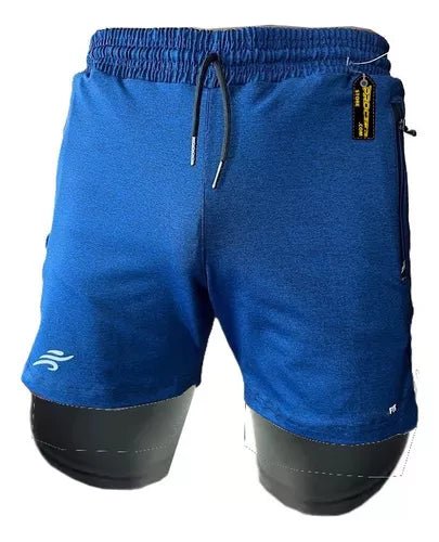 Pantaloneta Con Licra Interna Corta Gym Short Media Pierna - Velocity Savage