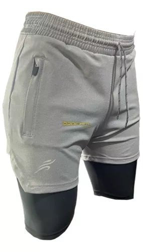 Pantaloneta Con Licra Interna Corta Gym Short Media Pierna - Velocity Savage