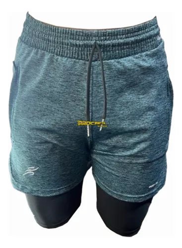 Pantaloneta Con Licra Interna Corta Gym Short Media Pierna - Velocity Savage