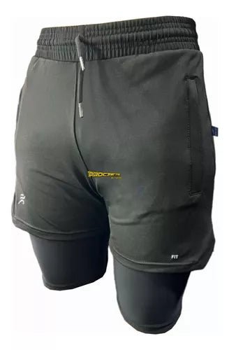 Pantaloneta Con Licra Interna Corta Gym Short Media Pierna - Velocity Savage