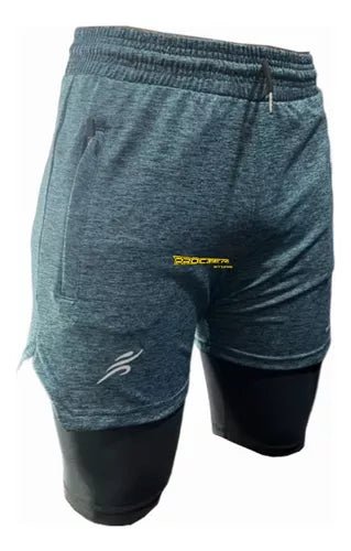 Pantaloneta Con Licra Interna Corta Gym Short Media Pierna - Velocity Savage