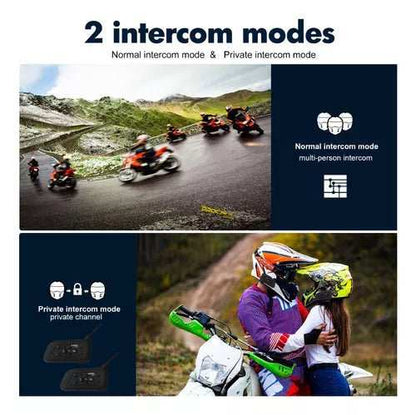 Par 2 Intercomunicador Moto Manos Libres Casco V6 Pro 1200m - Velocity Savage