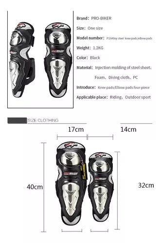 Rodilleras Canilleras Metalizada Con Coderas Kit Proteccion - Velocity Savage