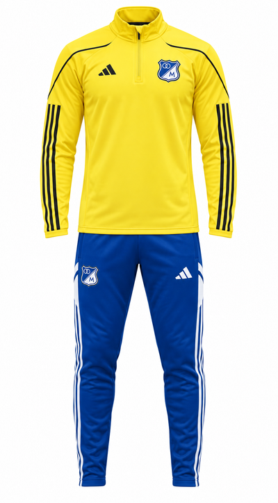 Sudadera Millonarios Adidas, foto de estudio en fondo blanco